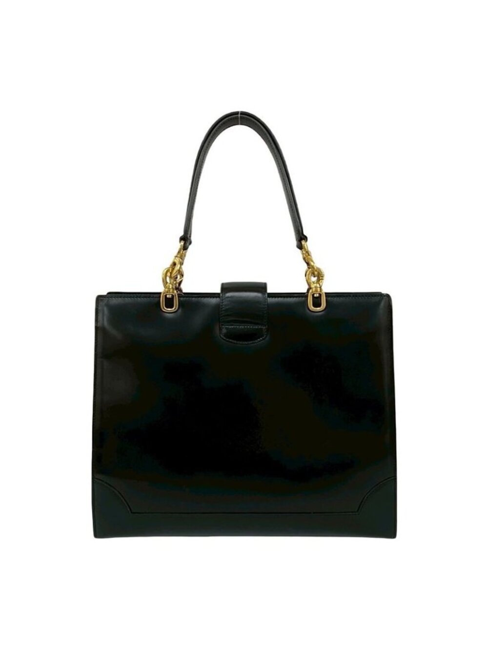 Celine Vintage Logo Ring Calf Leather Handbag - Picture 4 of 11